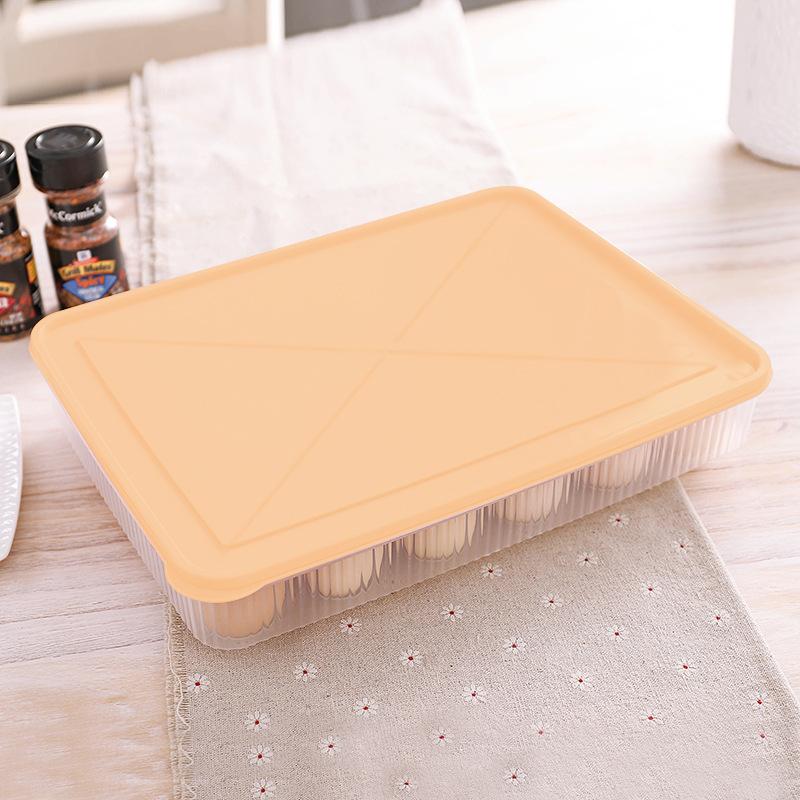 Refrigerator Egg Storage and Preservation Box, 24 Grid Egg Tray, Kitchen with Cover, Dustproof Food Storage Box, Kitchen Supplies