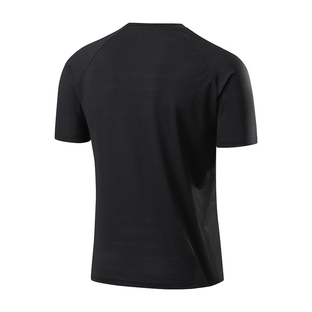 Мужская летняя облегающая дышащая одежда из шелка с круглым вырезом, быстросохнущая, повседневная спортивная футболка, топы