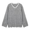 ZOSOUL Women's Long-Sleeve V-Neck Knit Pullover