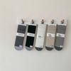 Женские корейские носки средней длины color-block - Модные, универсальные, с вертикальной полоской, махровые, для весны/осени