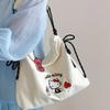 New Kt Cat Niche Cartoon Embroidery Girl Student Shoulder Bag Large Capacity Commuter Bag Cloth Bag