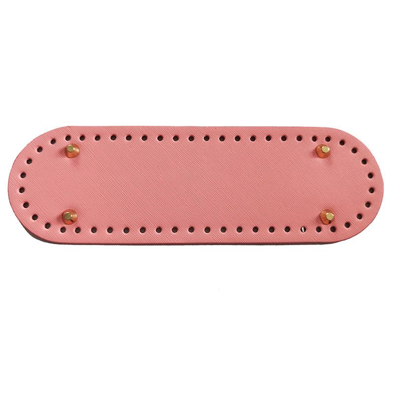 "Сумка крючком 8x26": Овальная сумка ручной работы из шерсти с кожаным дном.