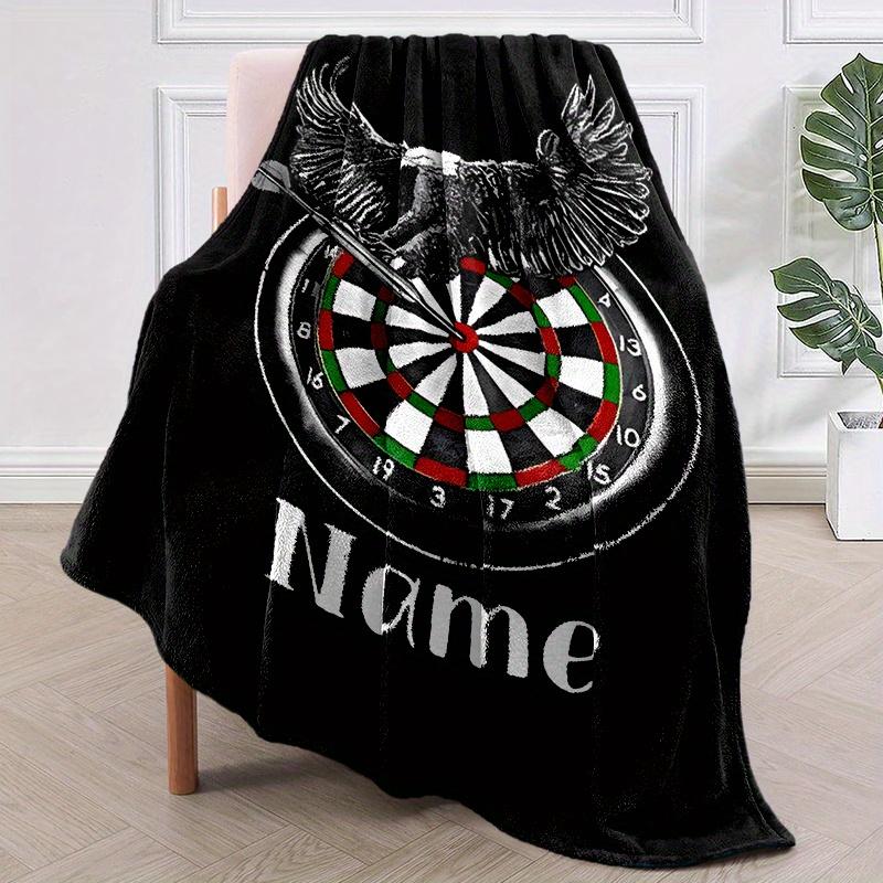 Dart Action Shawl Blanket Personalized Name Option Soft Comfortable Stylish For Bedroom Bed Sofa Office Camping Warming Perfect Gift For All Seasons