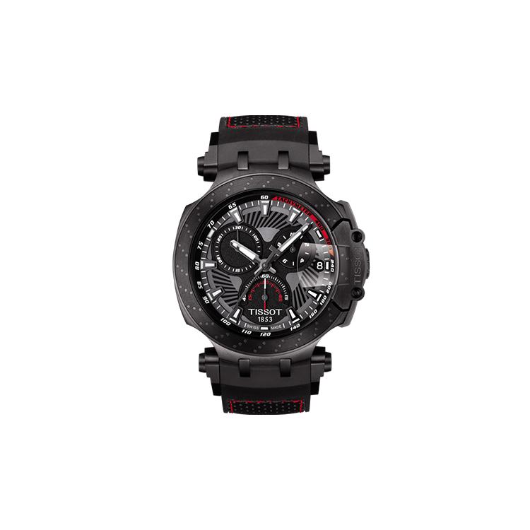 Tissot Коллекция Race Кварцевый механизм Водонепроницаемость 100 м Мужские часы Часы 44 мм и более Черный циферблат T115.417.37.061.04