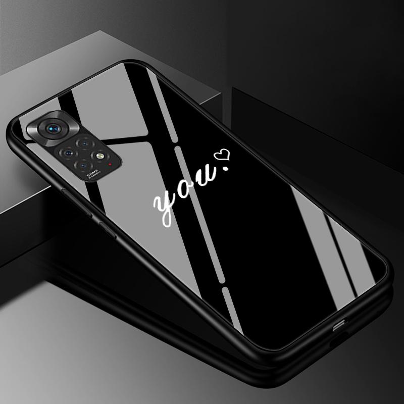 Для чехлов Redmi Note 11 Note 11S Закаленное Стекло Жесткая Задняя Крышка Для Xiaomi Redmi Note 11 12 13 Pro Plus 5G Чехол Funda Note11 S