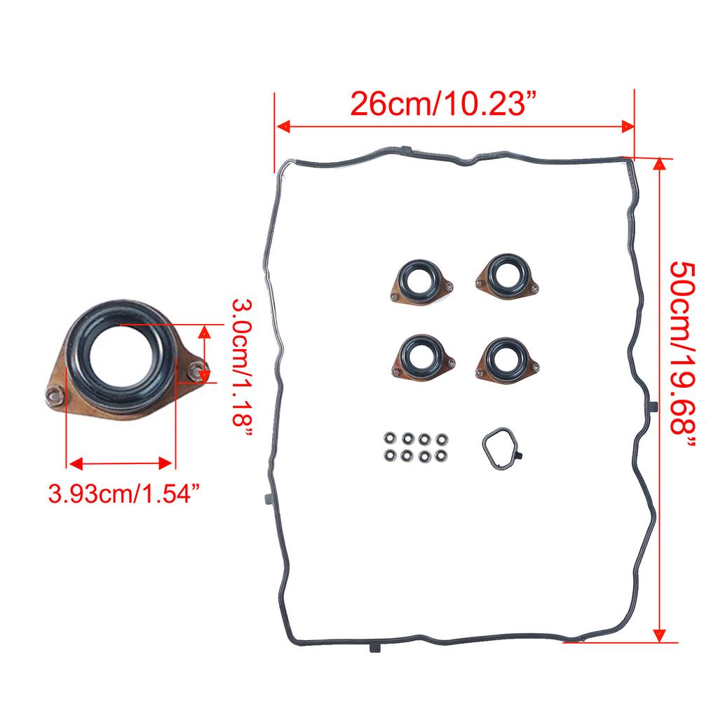 Car Accessories Black Engine Valve Cover Gasket Set For Honda Accord K24 2DR 4DR EX EXL LX LX-S Sport Models 2.4L 2013-2017 12030-5A2-A01 120305A2A01