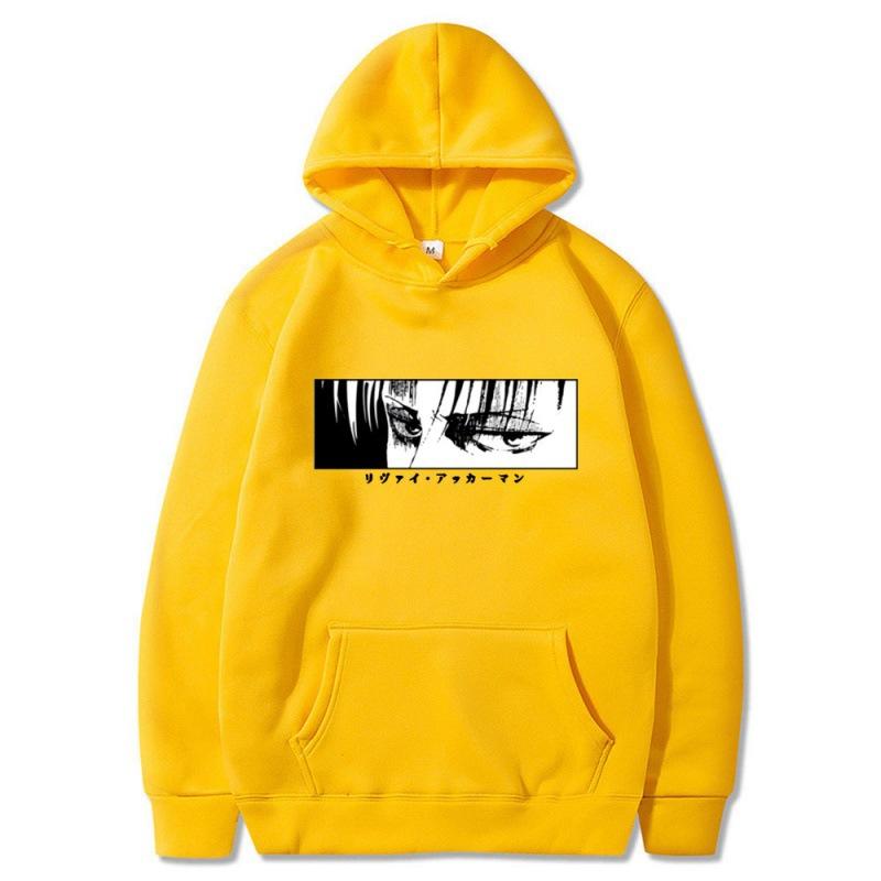 Japanese mangaLevi Ackerman men's autumn and winter hoodie Harajuku women's hip-hop pullovercasual loose comfortable warm hoodie