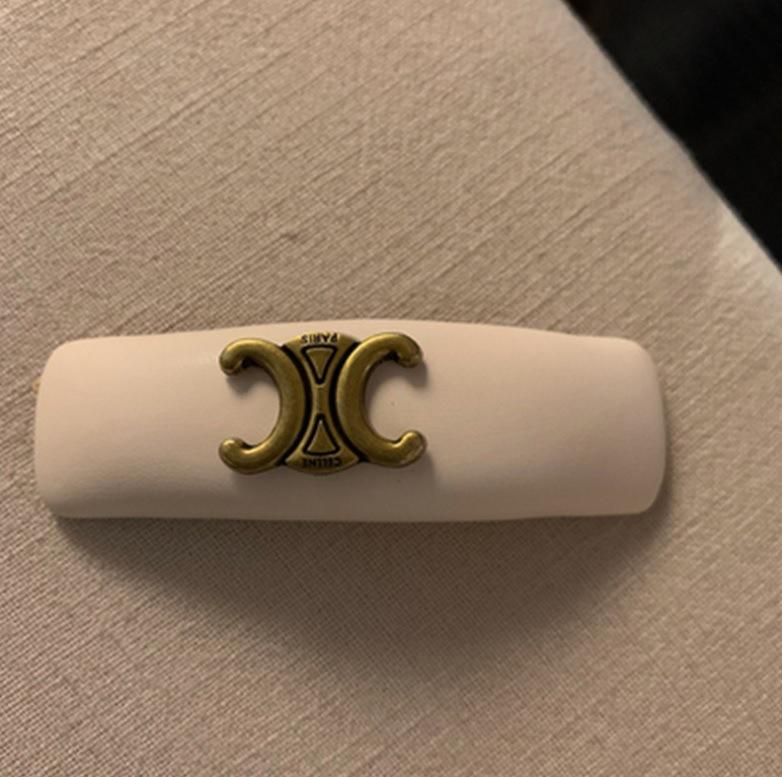 Arc de Triomphe BB clip PU leather edge clip 2025 summer hairpin hair accessories