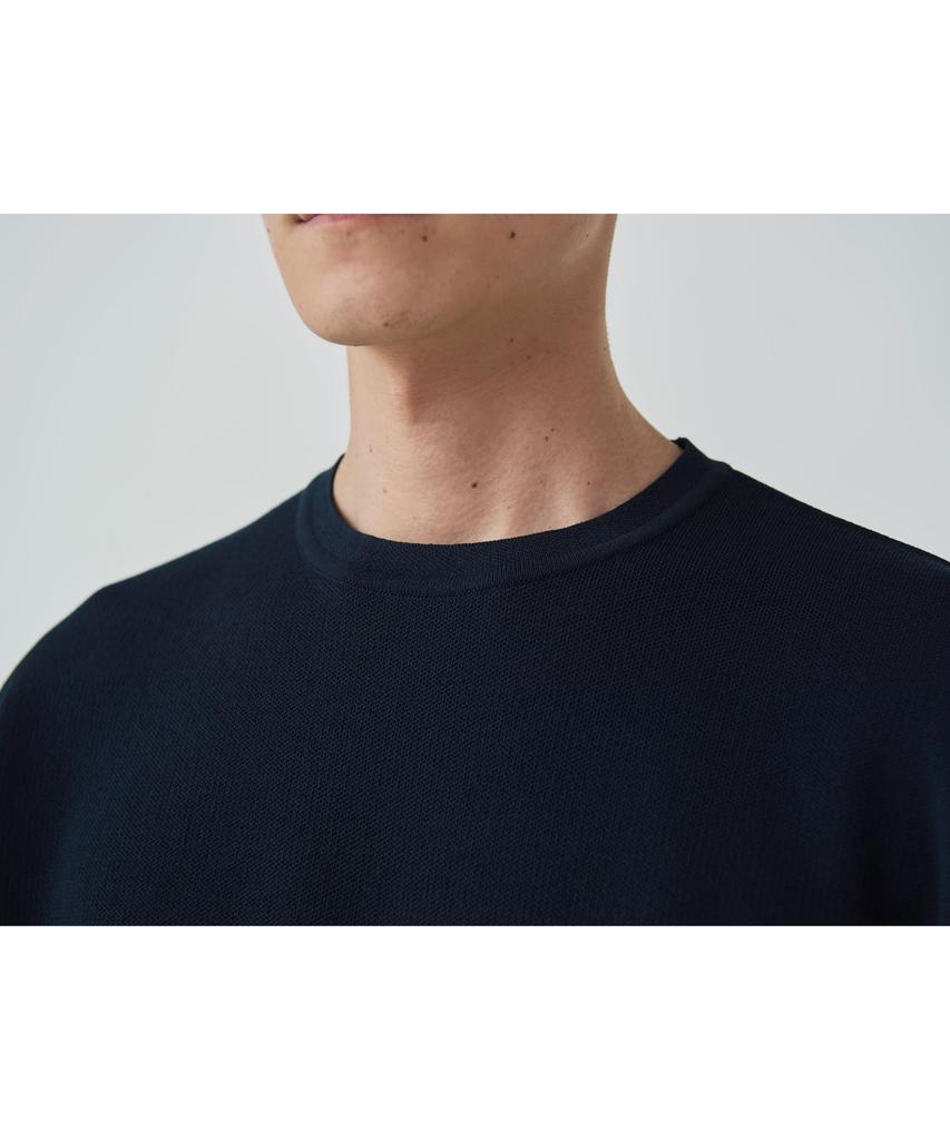 Snow Peak Вязаный пуловер короткая футболка XL Co/Pe KN-25SU002 Футболка, рукав, рубашка, мужская, женская, ТЕМНО-СИНИЙ,