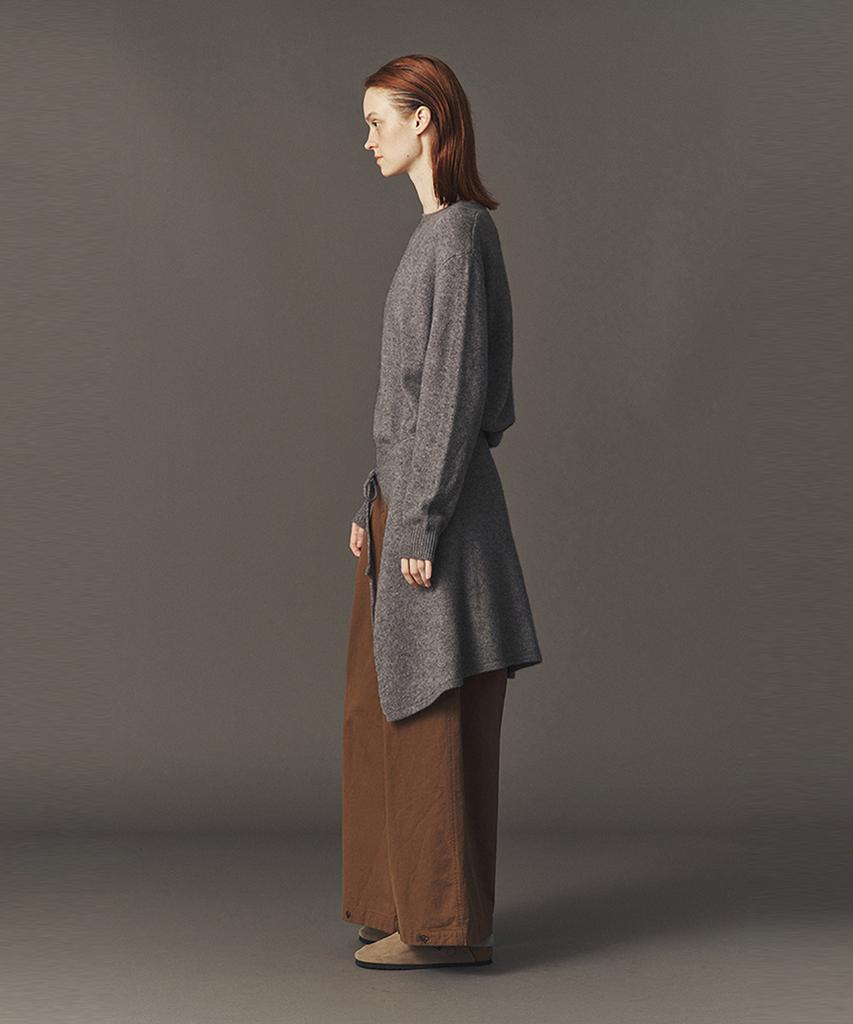 Awi Wool Blend Knit Wrap_Charcoal