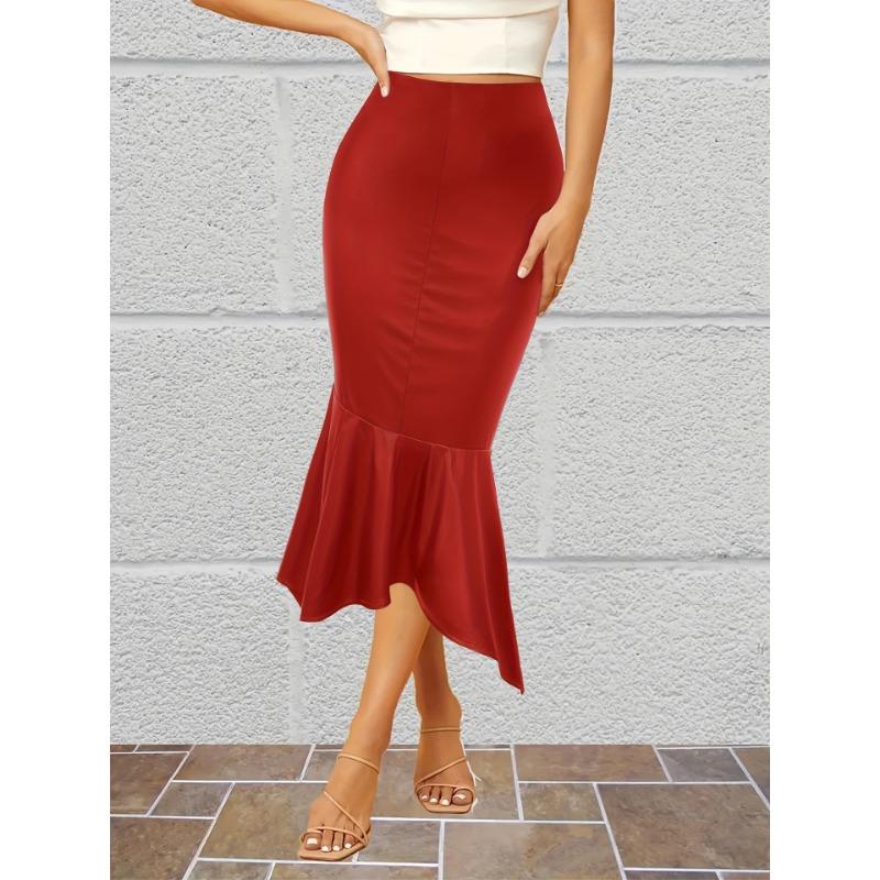 Женская летняя нестандартная тонкая пригородная юбка длиной до бедра средней длины