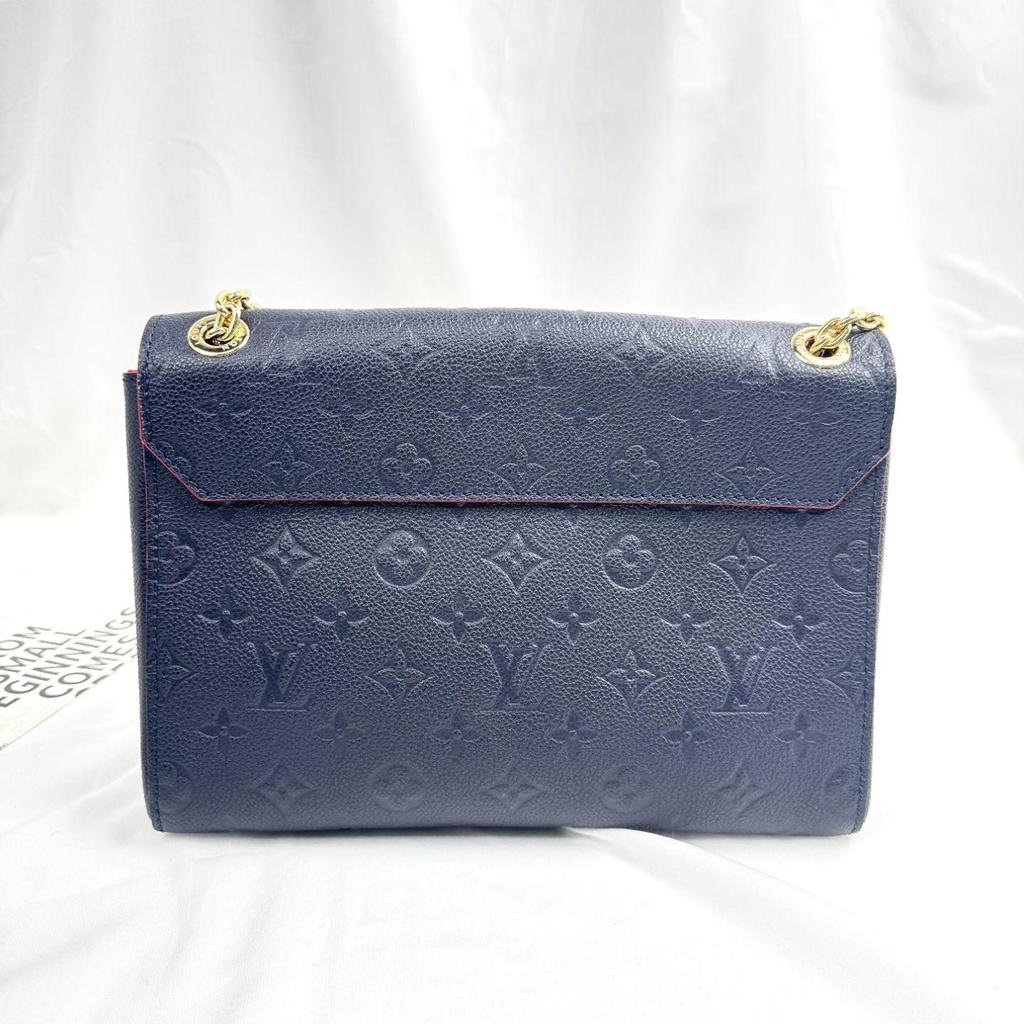 [Pre-Owned] Vavin Lock Buckle Flap Adjustable Chain Strap Leather Shoulder Bag - Excellent #1DY8P6L