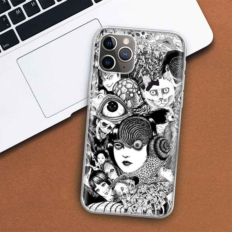Чехол для телефона с изображением аниме Junji Ito Terror Horror для Apple iPhone 11 12 13 14 Pro 7 XR X XS Max 6 6S 8 Plus + Mini 5 SE, мягкий чехол с принтом
