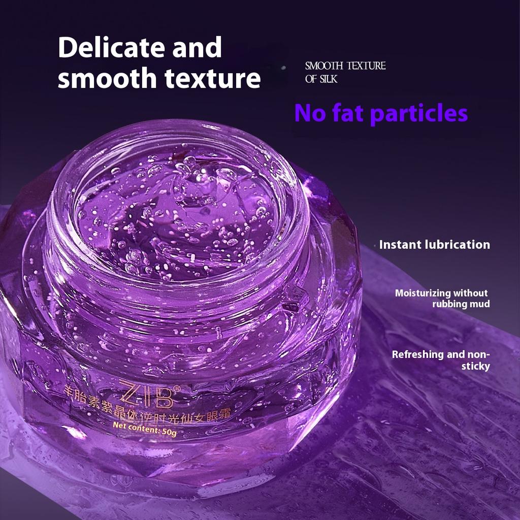 Крем для век с овечьей плацентой и фиолетовым кристаллом Lixes и подтягивает мозоли на глазах, освежает и легко впитывается