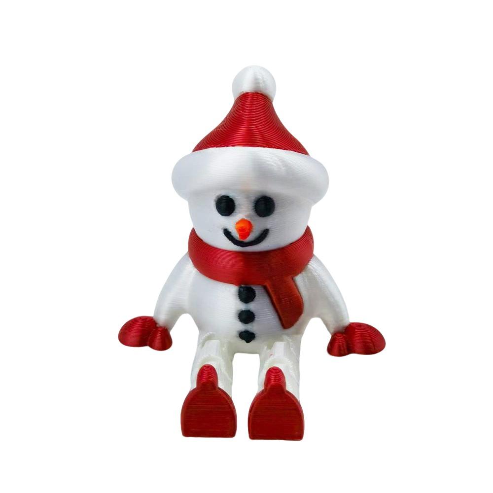 Cute 3D Printing Christmas Decoration Snowman Elk Santa Claus Xmas Pendant Desktop Toys Ornaments Festive Collection