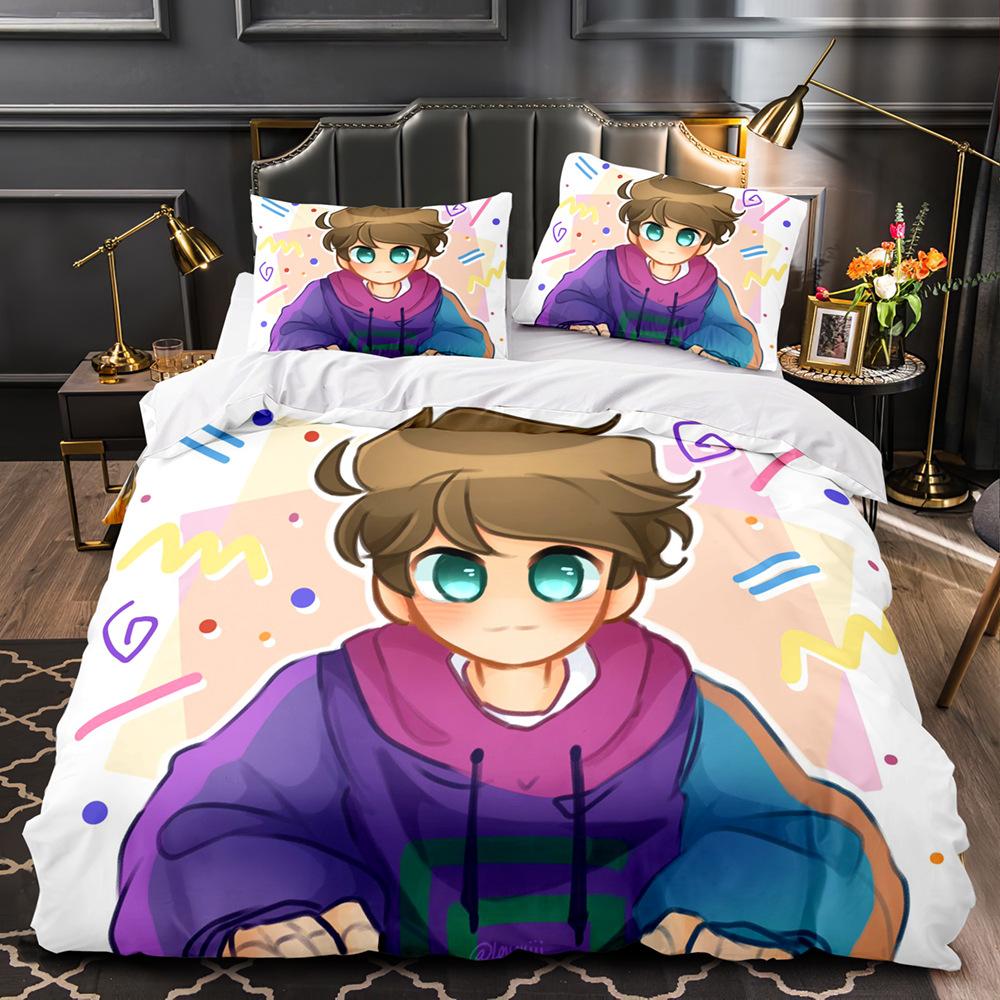 Новый GeorgeNotFound Merch Ranboo Dream Комплект постельного белья для мальчиков и девочек Twin Queen Size Пододеяльник Наволочка Кровать Дети Взрослые Домашний Текстиль