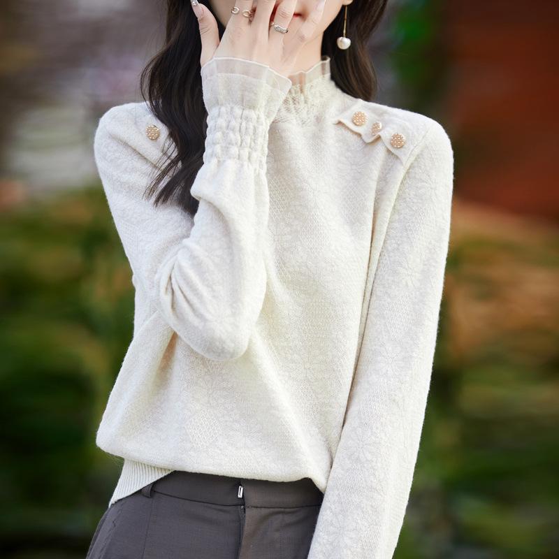 Свободная рубашка со свободным низом, шикарные внутренние топы, кружевные трикотажные плавки с высоким воротом