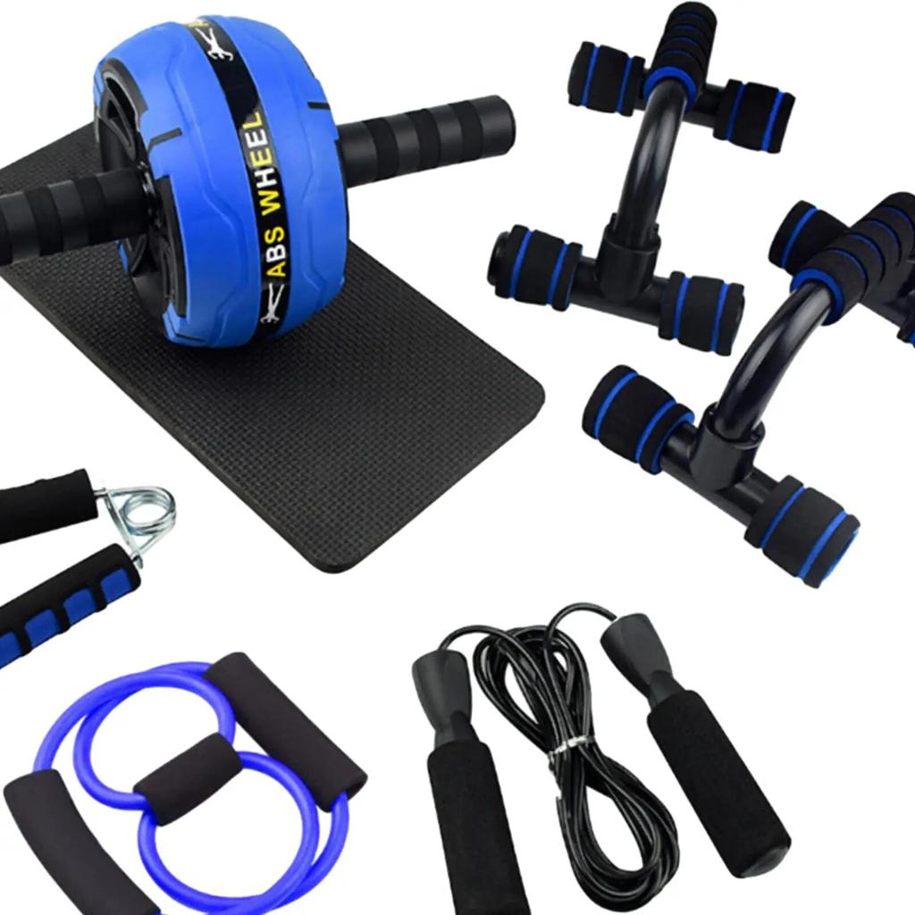 Тренировка брюшного пресса. Силовая мышца. Колесо для брюшного пресса. Эспандер для груди.