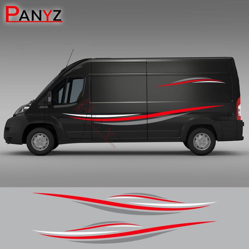 4 шт./лот Автомобильные наклейки Для Peugeot Boxer Citroen Jumper Fiat Ducato Аксессуары Стилизация Фургона Полосы Графика Виниловые Наклейки