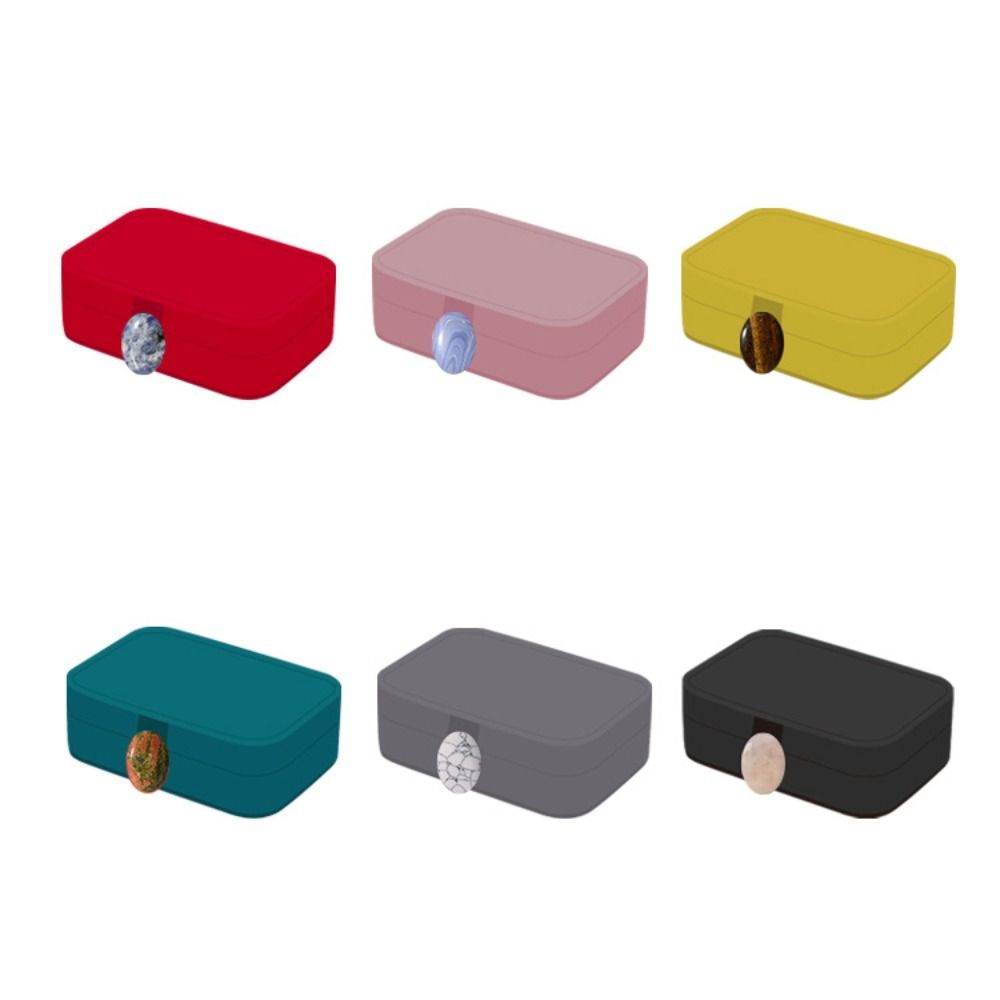Large Capacity Velvet Jewelry Box Exquisite Necklace Storage Box Jewelry Organizer Case  Travel Use