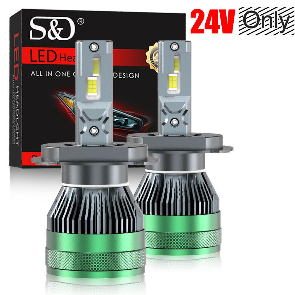 2Pcs Power Supply 24V CSP LED Truck Headlight H4 LED Canbus HB2 9003 Truck Lorry Light Headlamp Bulbs 110W 40000LM High&Low Dual Beam Kit