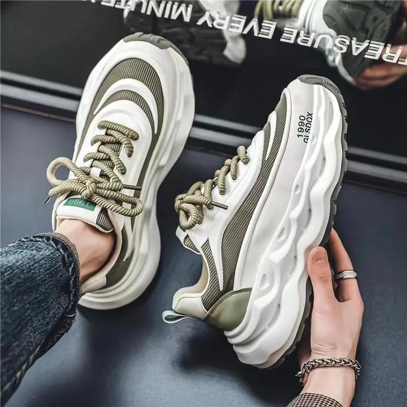 FashionCasual Мужская обувь Кроссовки сетчатые Увеличенная внутренняя платформа Дизайнерские массивные мужские кроссовки Обувь для мужчин Женская мужская обувь