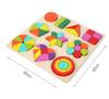 Children's Montessori Geometric Shape Wooden Puzzle Board Kindergarten Baby Early Education Cognitive Matching Toys
