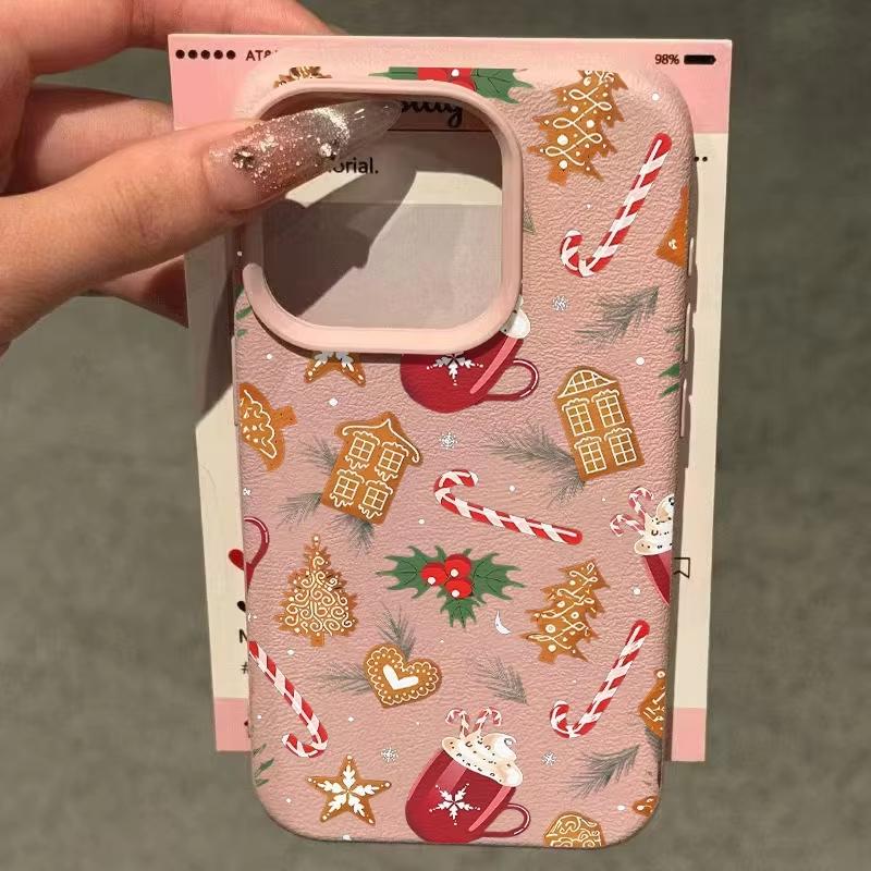 Christmas Cup Candy House Mobile Phone Case For iPhone 17 Pro Max 16 15 14 13 12 11 XS X XR 16 Plus 17 Air Bumper Soft Cover