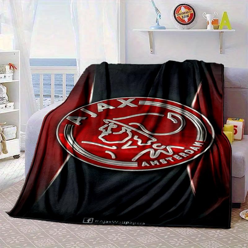 AFC Ajax Emblem Design Portable Blanket/Soft Blanket Bedding Blanket Suitable for Travel Camping Living Rooms Offices Sofas Fan Gifts