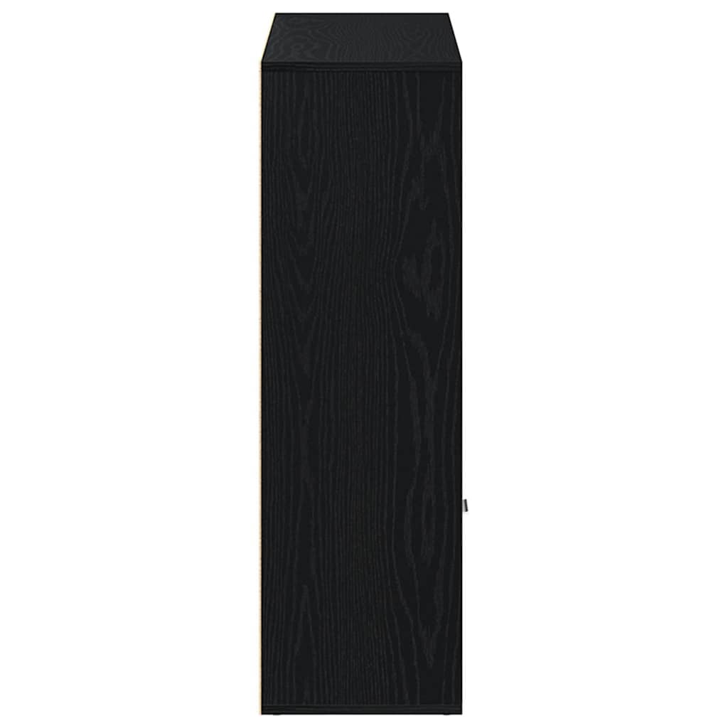 Bookshelf Black Oak Effect 98x29x97.5 cm Engineered Wood