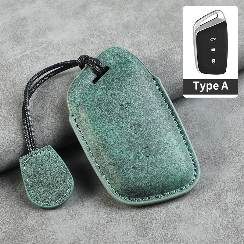 Leather Car Key Case Cover Shell For Baojun 560 Rs-5 530 630 310 E100 310W 510 730 360 Holder Fob Keychain Interior Accessories