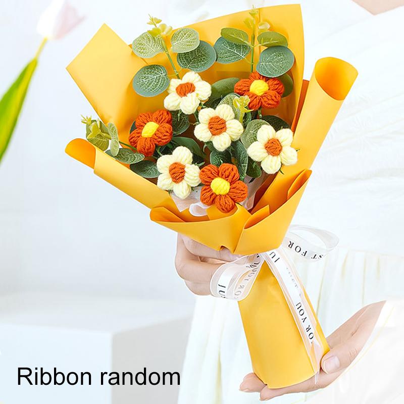 Вязаный крючком цветок-пух ручной работы своими руками на День святого Валентина День матери реквизит для фотосъемки искусственный