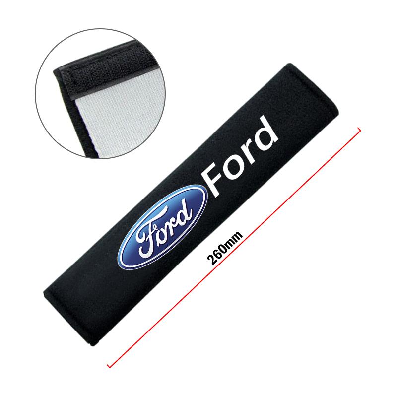 YJBU1 2PCS Cotton Car Seat Belt Protective Cover Auto Styling Accessories For Ford Escape Kuga Mondeo Ecosport Fiesta Focus 2 3 MK1 2