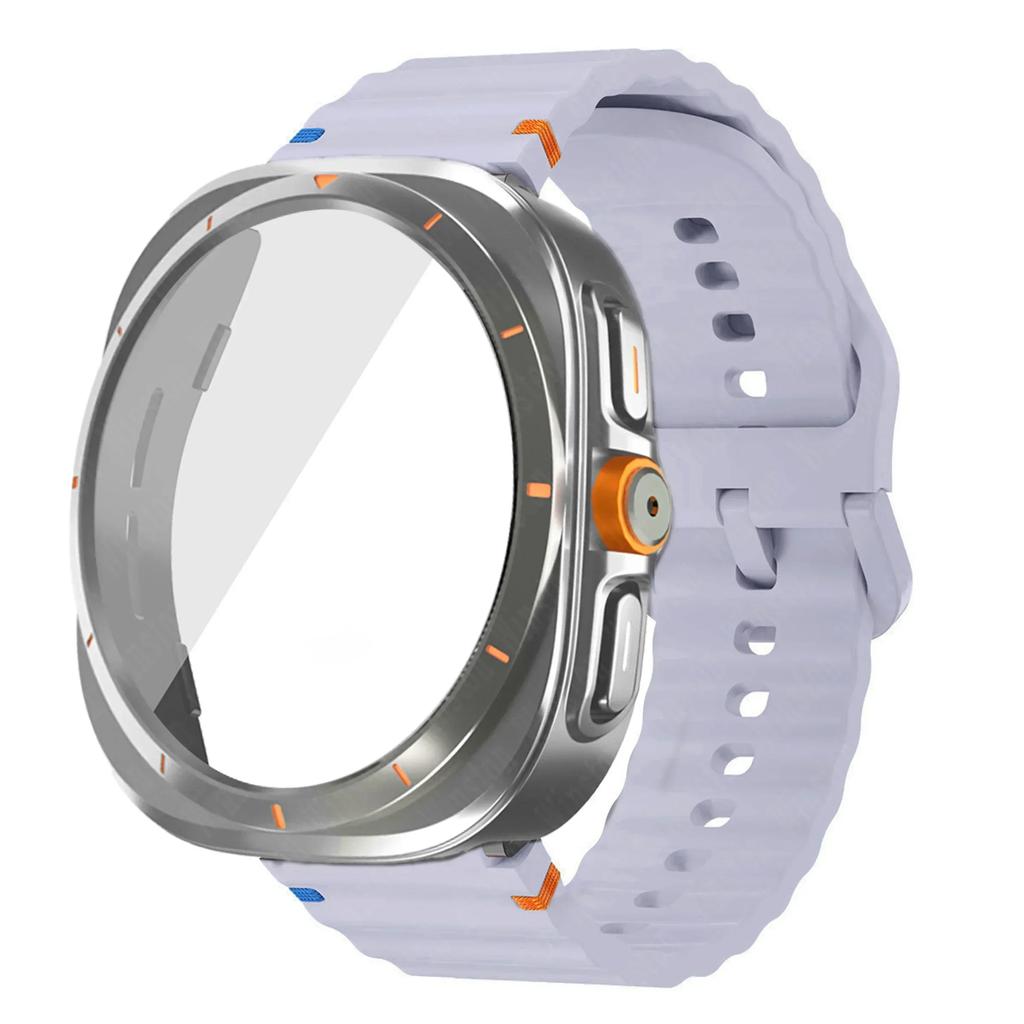 Переход на Ultra Case+Band для Samsung Galaxy Watch Ultra Обновление до Galaxy Watch 7 6 40мм 44мм Закаленное Стекло Защитная Пленка для Экрана