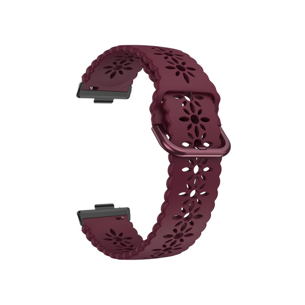 Полый ремешок с цветами сливы для Huawei Fit 3 Браслет для Huawei Fit 3 Дышащий легкий силиконовый ремешок для мужчин и женщин