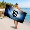 Juventus FC Custom Beach Towel, Personalized Name Text Print, Football Logo Soft Quick‑Dry Towel Holiday Gift