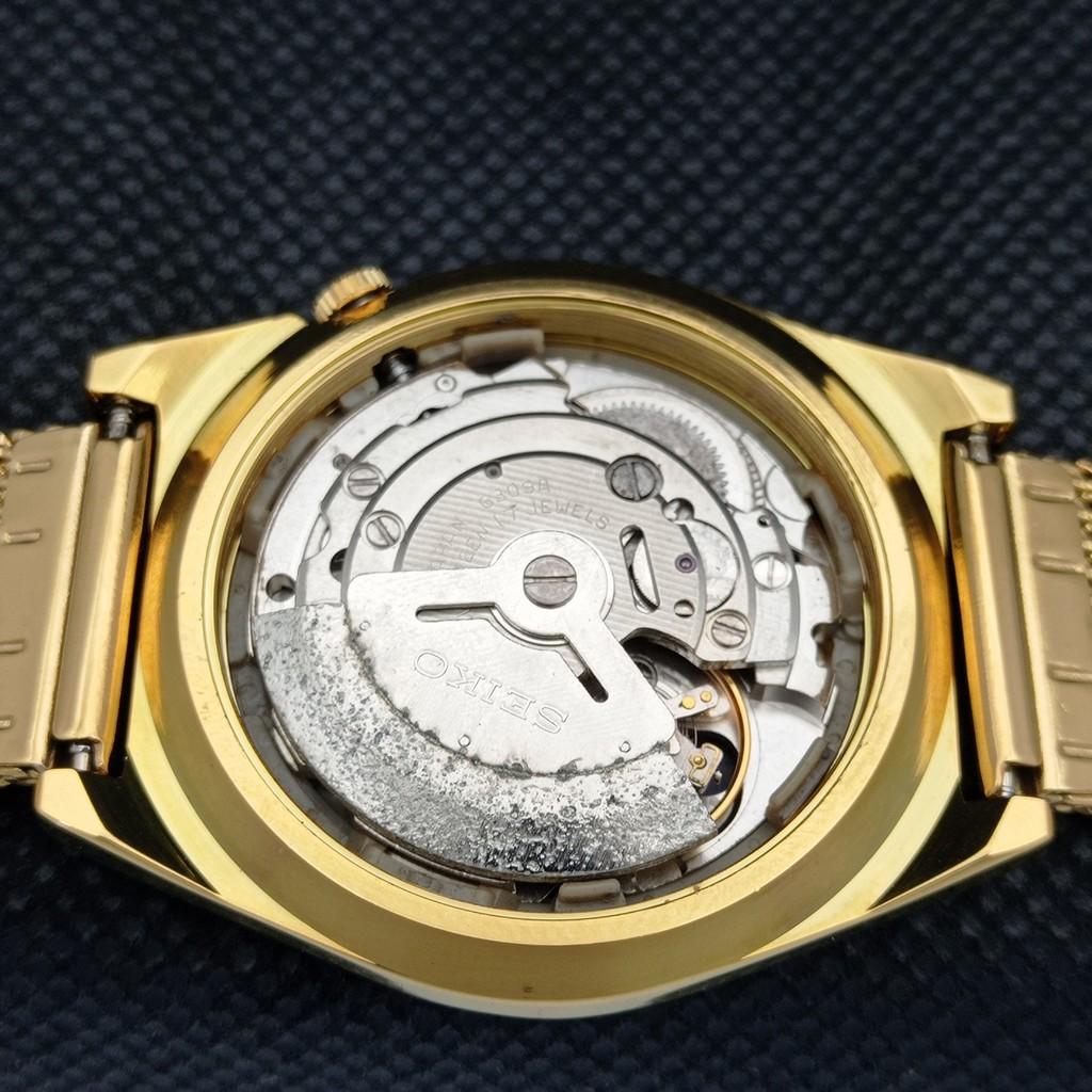 ВОССТАНОВЛЕННЫЕ ВИНТАЖНЫЕ SEIKO 5 AUTO 6309A ЯПОНИЯ МУЖСКИЕ D/D ЗОЛОТЫЕ ЧАСЫ a309519-9