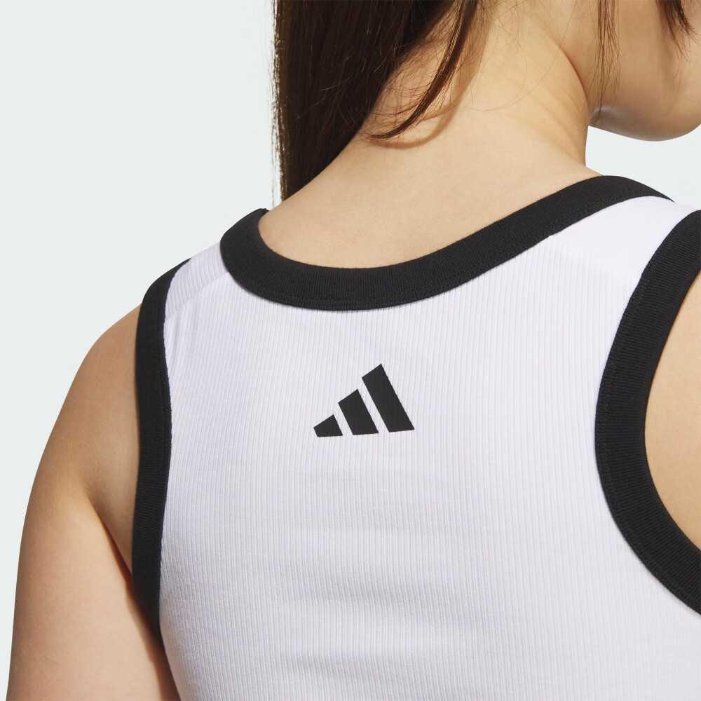 adidas Круглый вырез, удобный, дышащий, приятный для кожи, мягкий, женский топ, белый JY7620