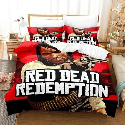 Игра Нежить Кошмар Red Dead Redemption Комплект постельного белья для мальчиков и девочек Twin Queen Size Пододеяльник Наволочка Кровать для детей и взрослых