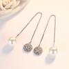 Lotus Earline, Женский темперамент с бахромой, посеребренные серьги, модная цепочка для ушей Lotus Seed Earline