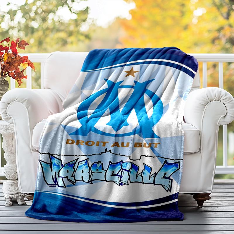 Marseilles Flannel Blanket Soft All-Season Throw, Design for Camping, Car Travel, Hiking Sofa, Bed, Office Perfect Gift for Parties