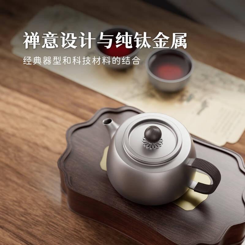 Portable Titanium Travel Tea Set With Teapot 2 Cups Gongfu Lightweight Outdoor Camping Home Use