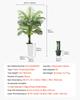 VEVOR Artificial Areca Palm Tree 1524 mm, Fake Palm Tropical Plants with White Tall Planter, Faux Floor Silk Plant in Pot