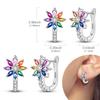 925 Sterling Silver Hoops Earrings Hypoallergenic Hoops Earrings with Zirconia Fashion High Quality Jewelry for Women Girls