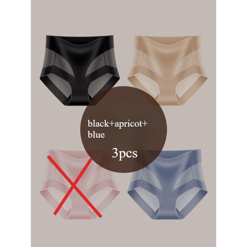 Нижнее белье с высокой талией для живота и бедер для женщин, летние тонкие сексуальные кружевные трусы, сетчатые легкие дышащие популярные треугольные трусики