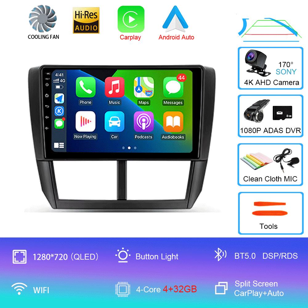 Car Radio Android 14 Multimedia Player For Subaru Forester 3 SH WRX 2007-2013 For Subaru Impreza GH GE 2Din 2 Din Head Unit DSP
