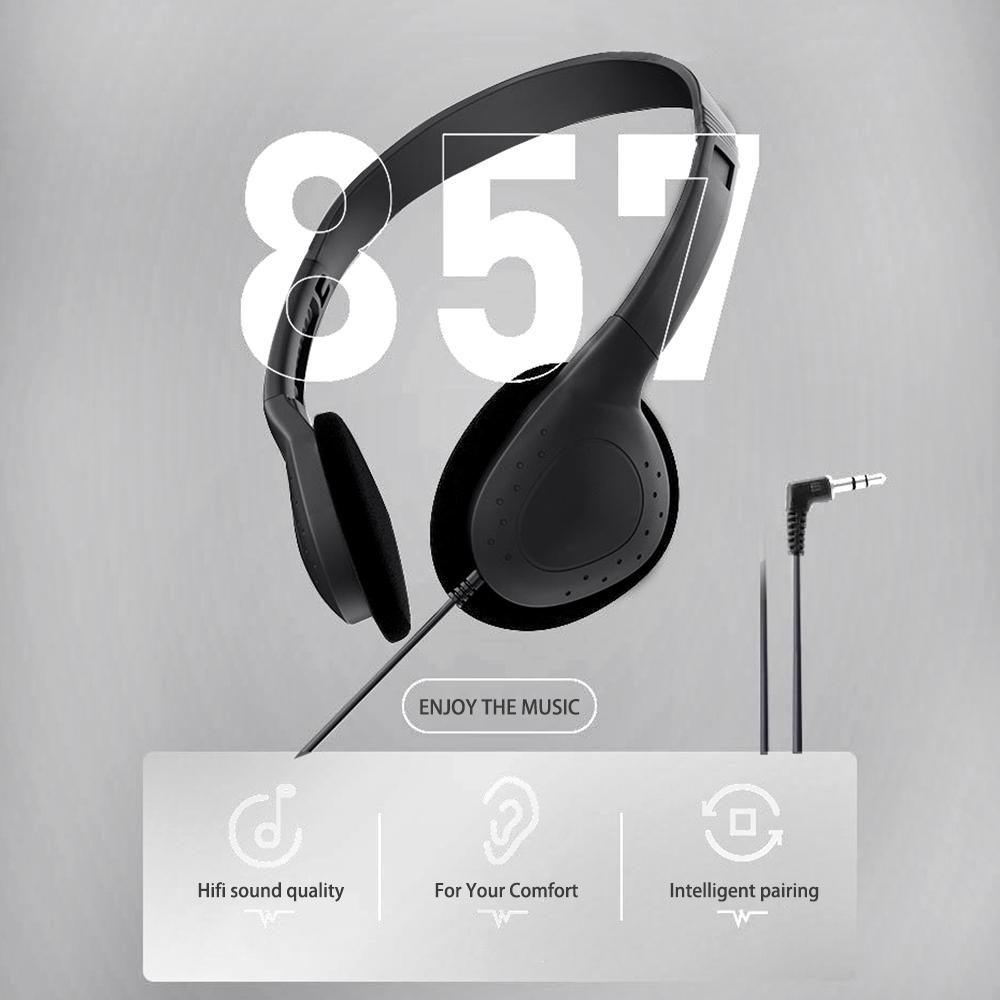 Comfortable Wearing Noise Reduction Abs Portable Headphone Wired Headset Earbud Stereo 3.5mm Clear Gaming For Gamer