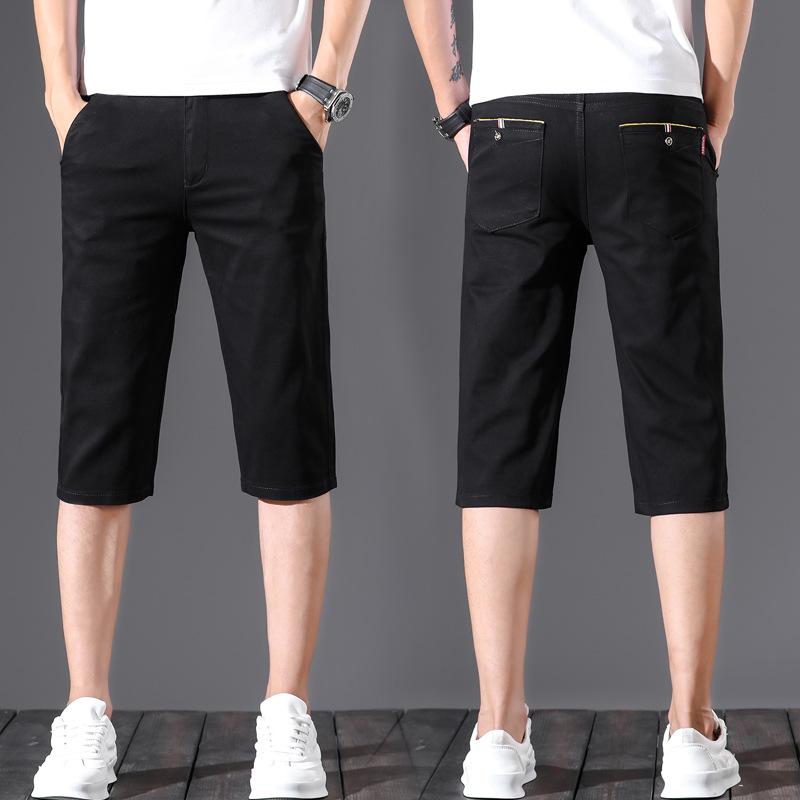 2024 Летние тонкие шорты мужские брюки длиной семь четвертей Повседневные свободные брюки длиной пять четвертей средние модные брюки мужские брюки для верховой езды