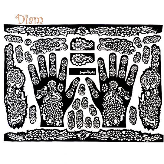 Трафареты для рисования татуировок хной