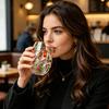 Колибри Утренний Стеклянный Сад Чашка для Чая Кофе Сока 18 унций Цветочная Стеклянная Чашка для Вина